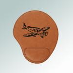 Personalized leatherette airplane mouse pad with custom engraved airplane design and text. 85+ airplane designs to choose from.
