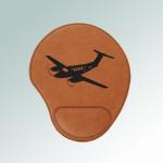 Personalized leatherette military aircraft mouse pad with custom engraved military aircraft design and text. 55+ military aircraft designs to choose from.