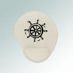 Personalized leatherette nautical mouse pad with custom engraved nautical design and text. 100+ nautical designs to choose from.