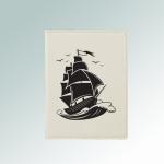 Personalized leatherette sailboat passport cover with custom engraved sailboat design and text. 50+ sailboat designs to choose from.