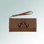 Personalized leatherette wallet with a removable wrist strap. Comes with your choice of nautical design. 100+ nautical designs to choose from.