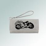 Personalized leatherette wallet with a removable wrist strap. Comes with your choice of motorcycle design. 40+ motorcycle designs to choose from.