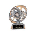 Personalized baseball hurricane trophy with custom engraved text. Baseball Trophy