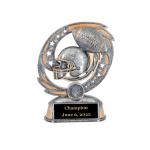 Custom engraved football hurricane award trophy with your choice of personalized text. Football Trophy