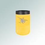 Personalized stainless steel insulated helicopter beverage holder with custom engraved text and helicopter design. 50+ helicopter designs to choose from.