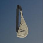 Personalized crescent crossbody bag with your choice of military aircraft design and custom engraved text.