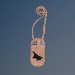 Custom engraved urban essential crossbody bag with your choice of military aircraft design and personalized text.