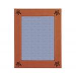 Custom engraved leatherette picture frame with nautical design and personalized text. Nautical Frame