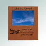 Personalized airplane photo frame plaque with your choice of airplane design and custom engraved text. 85+ airplane designs to choose from.