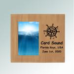 Custom engraved nautical picture frame plaque with your choice of nautical design and personalized text. 100+ nautical designs to choose from.