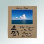Personalized sailboat photo frame plaque with your choice of sailboat design and custom engraved text. 50+ sailboat designs to choose from.