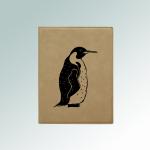 Custom engraved leatherette bird portfolio with bird design and custom engraved text. 100+ bird design to choose from.
