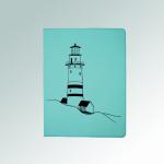 Custom engraved leatherette lighthouse portfolio with your choice of lighthouse design and custom engraved text. 85+ lighthouse designs to choose from.