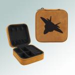 Military Aircraft travel jewelry box  comes with engraved text and the military aircraft design of your choice. 55+ military aircraft designs to choose from.