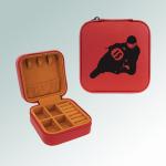Motorcycle travel jewelry box comes with engraved text and the motorcycle design of your choice. 40+ motorcycle designs to choose from.