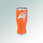 Engraved motorcycle beer tumbler with your choice of motorcycle design and personalized text. 40+ motorcycle designs to choose from.
