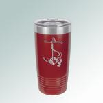 Custom engraved vacuum insulated 20 oz tumbler with your choice of nautical design and personalized text. Nautical Tumbler