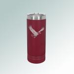 Personalized stainless steel bird skinny tumbler with your choice of bird design and custom engraved text. 100+ bird design to choose from.