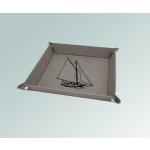 Leatherette sailboat valet tray with your choice of sailboat design and personalized text. 50+ sailboat designs to choose from.