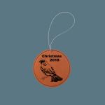 Personalized engraved leatherette bird ornament with custom text and a bird design of your choice. 100+ bird design to choose from.