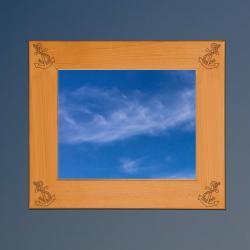 Custom laser engraved wood nautical picture frame with your choice of nautical design and personalized text. 100+ nautical designs to choose from.