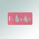 Engraved aluminum sailboat luggage tag with your choice of sailboat design and personalized text. 50+ sailboat designs to choose from.