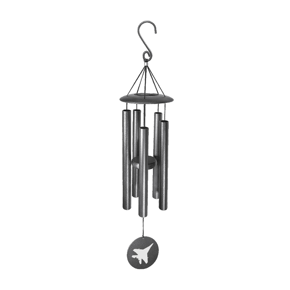 Personalized military aircraft wind chimes with your choice of engraved text and military aircraft designs. Military Aircraft Wind Chimes